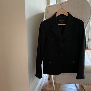 Black Banana Republic Two Button Lined Blazer